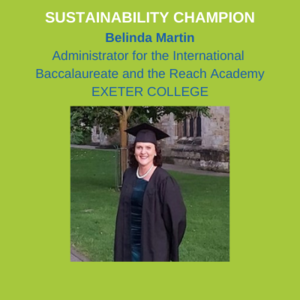 Belinda Martin - Administrator for the International Baccalaureate and the Reach Academy at Exeter College